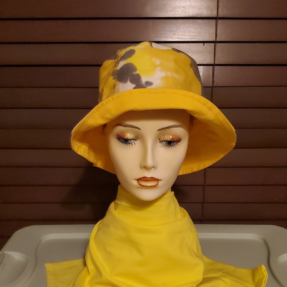 Yellow Tie-Dye Bucket Hat